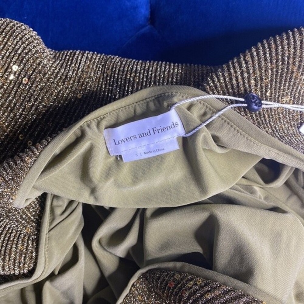 Lovers + Friends Gold Halter Mini Dress - Picture 8 of 9
